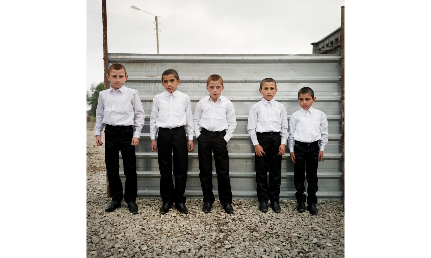 © Julien Pebrel / MYOP Five brothers from a numerous family on the Knowledge Day in the Chouchi school.