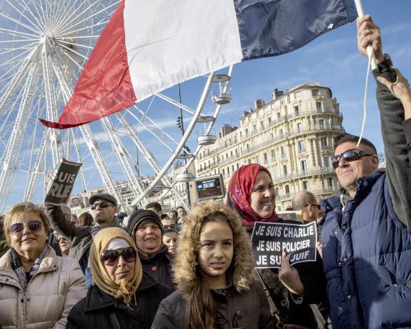 Marche républicaine. Marseille, le dimanche 11 janvier 2015.